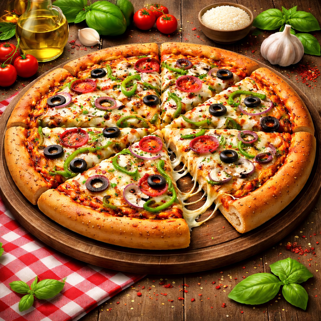 Garden Party Pizza.